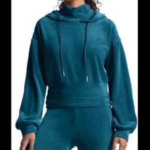 Juicy Couture Velour Green Cropped Hoodie